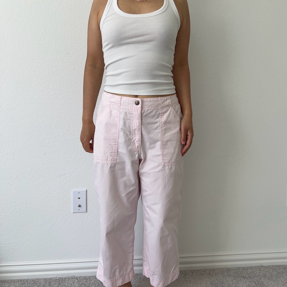 St. John's Bay Pale Pink Crop Pants with Front Pockets